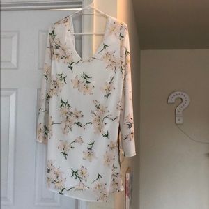 Long Sleeve Floral Pattern Dress